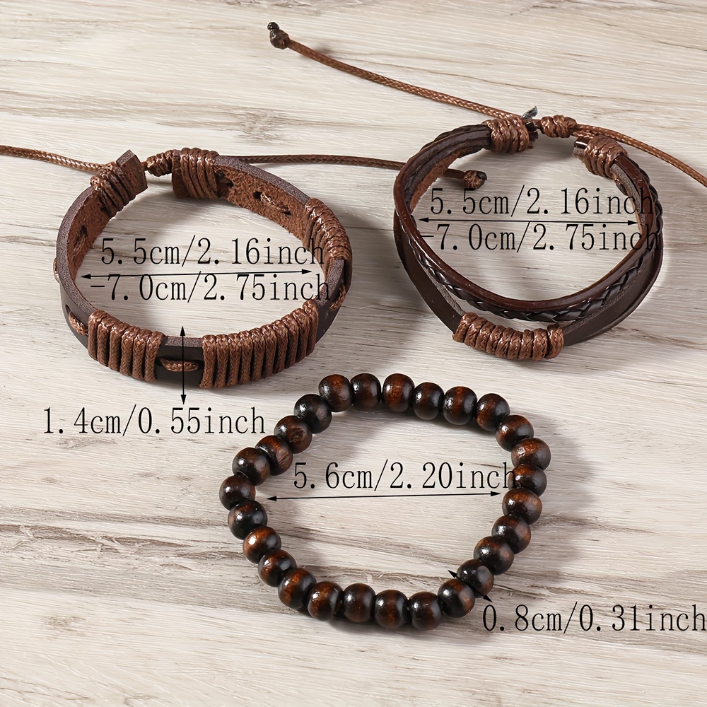 16pcs Random Men's Bangle Bracelet Set, Gift for Him